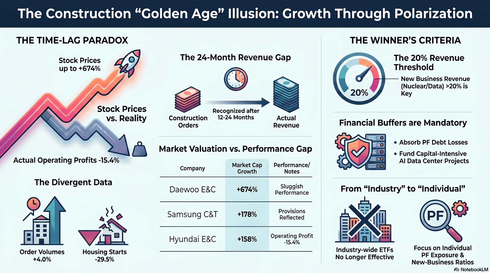 The Construction "Golden Age" Illusion: Growth Through Polarization