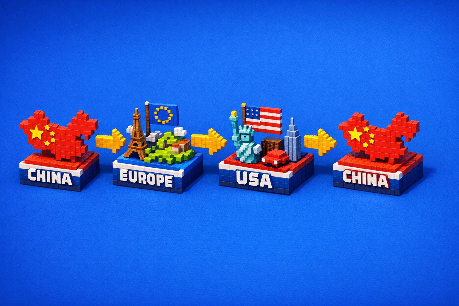 중국, 유럽, 미국, 그리고 다시 중국